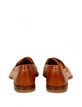 Santoni Mocassino In Pelle Cuoio - WUSF72100HAFSYWEC50 - Semenzato Abbigliamento