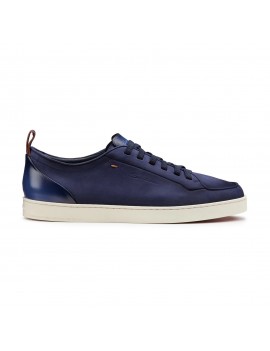 Santoni Sneaker Off-Duty In Nabuk Blu - MBNO22184TIRTFEHU59 - Semenzato Abbigliamento