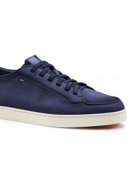 Santoni Sneaker Off-Duty In Nabuk Blu - MBNO22184TIRTFEHU59 - Semenzato Abbigliamento