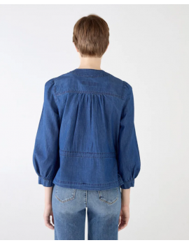 Shaft Blusa Vivi Regular Chambray - vivi chambray - Semenzato Abbigliamento