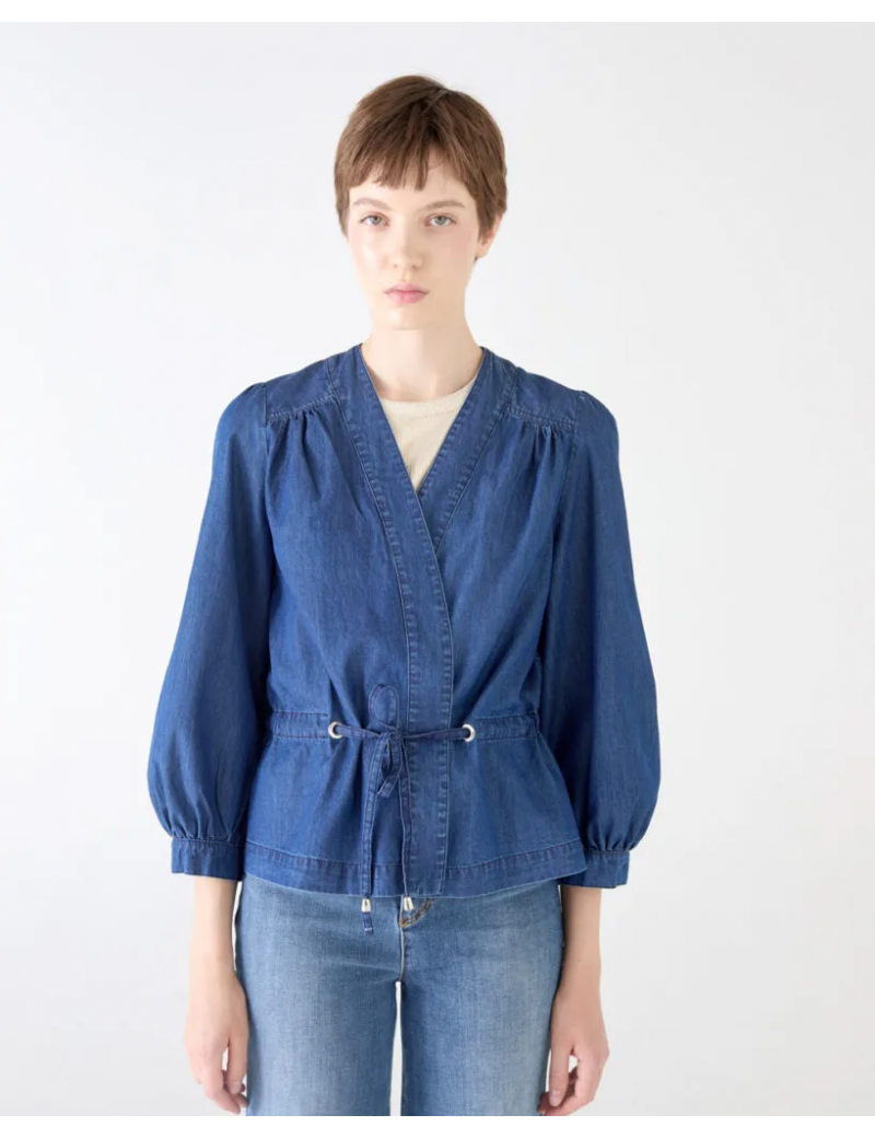 Shaft Blusa Vivi Regular Chambray - vivi chambray - Semenzato Abbigliamento
