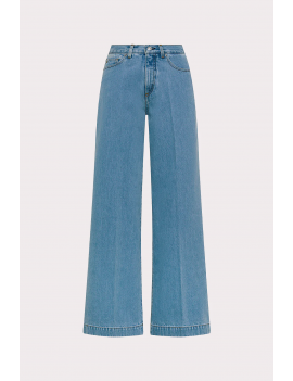 Nine In The Morning Nadia Palazzo Denim Chiaro - 9SS26 NA123 - Semenzato Abbigliamento