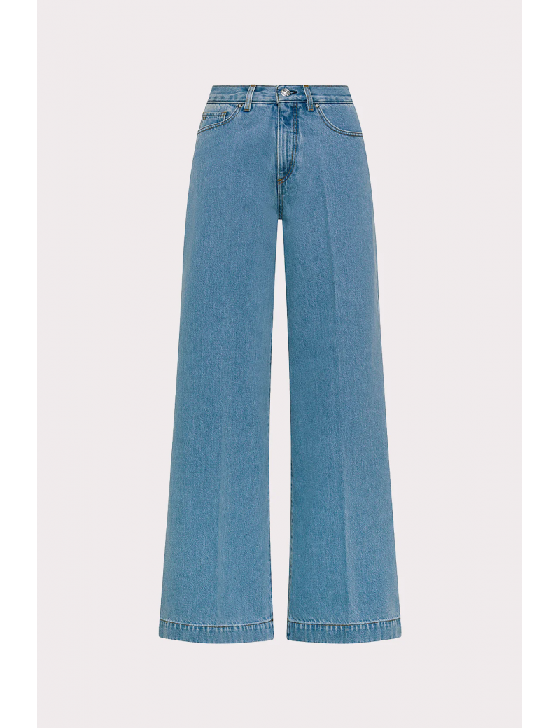 Nine In The Morning Nadia Palazzo Denim Chiaro - 9SS26 NA123 - Semenzato Abbigliamento
