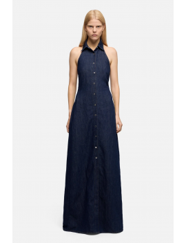 7 For All Mankind Maxi Dress Denim Scuro - 7U7T0U03-BUM - Semenzato Abbigliamento