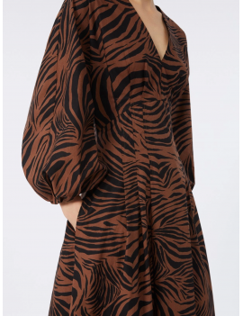 Max Mara Studio Abito Popeline Di Cotone Moro Nero -  MSTASTICE - Semenzato Abbigliamento