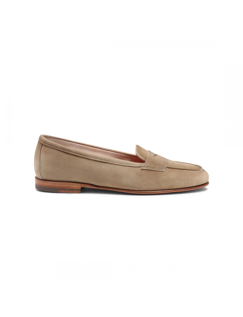 Santoni Mocassino Carla Suede Beige -WUNY71031SA4SAEAE50 - Semenzato Abbigliamento