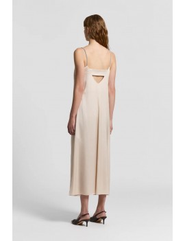 Peserico Abito Viscosa Con Spalline Beige Betulla - A02059-06638-144 - Semenzato Abbigliamento